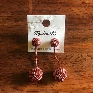 NWT Madewell Copper Beaded Drop Earrings